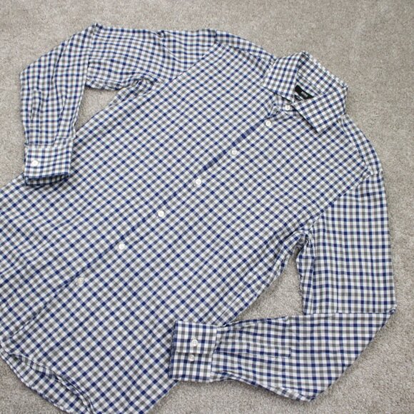 BOSS Hugo Boss Miles US Dress Shirt Adult 15 1/4, 34/35 Blue/Gray Sharp Fit L/S - Picture 3 of 12